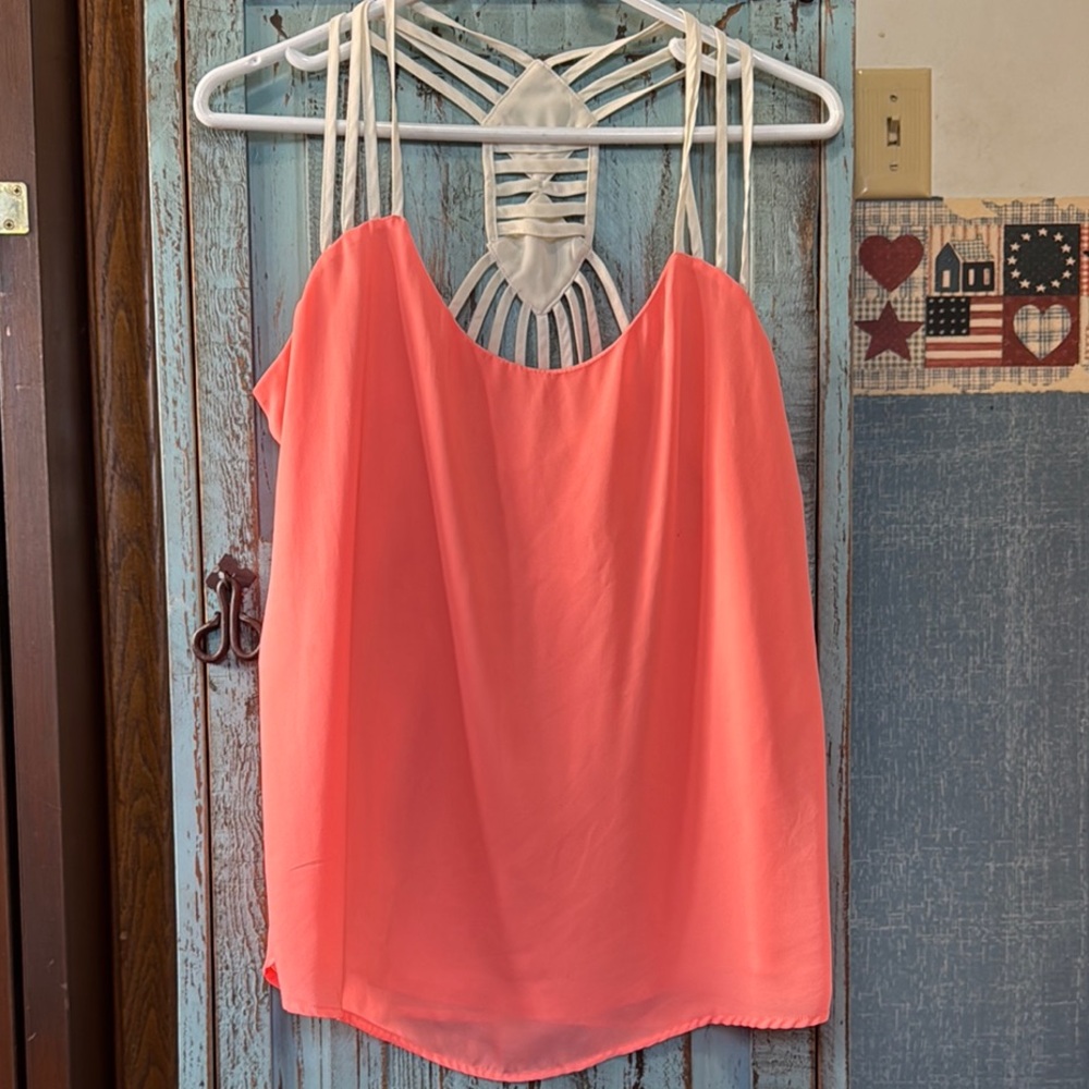 Coral Strappy Women's Top